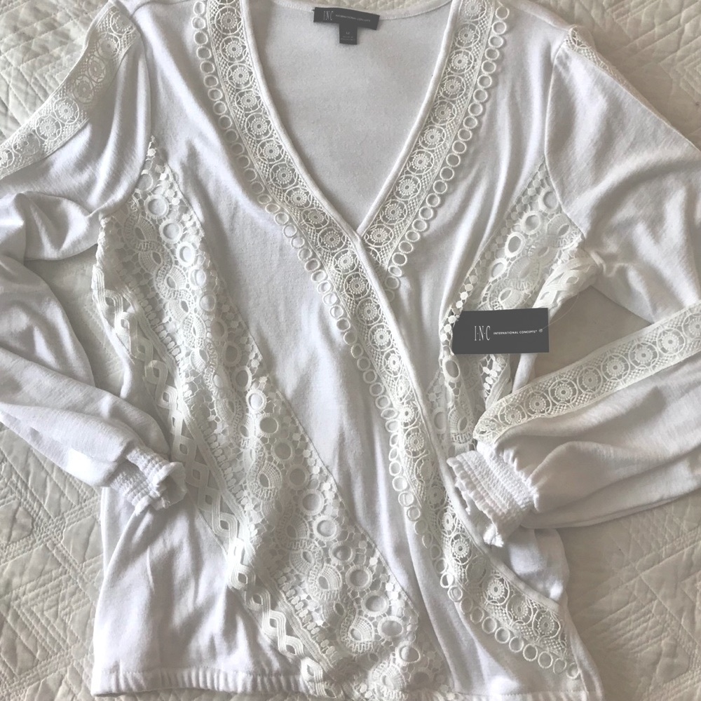 PRETTY INC BOHO Crochet Lace Detailed Top…